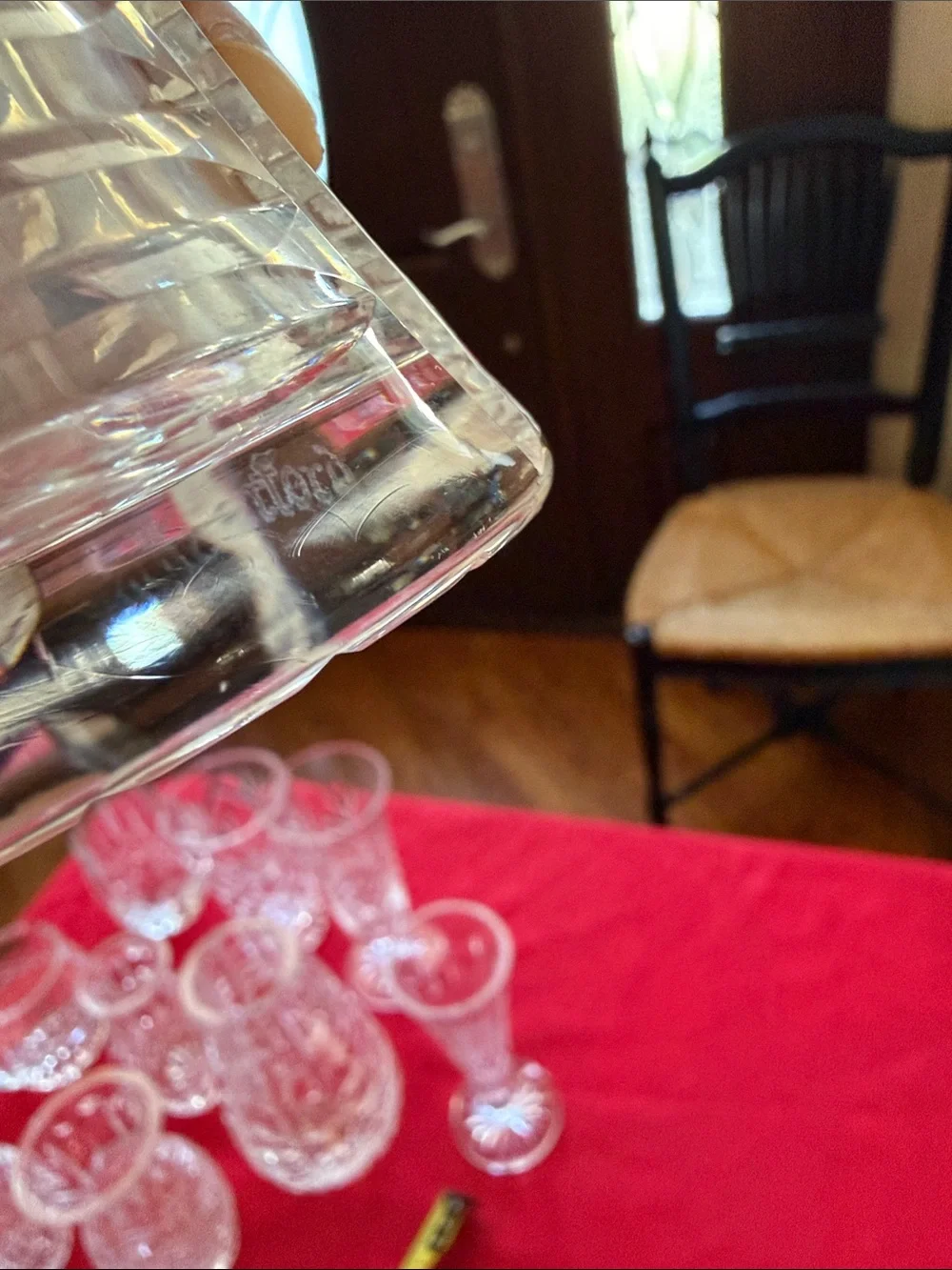 Waterford Crystal Clear Cut-Glass Vase stamped